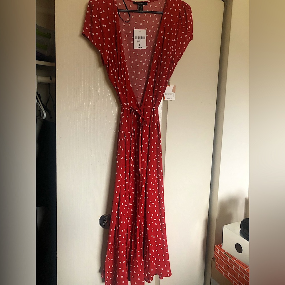 Forever 21 red wrap dress. Never been worn.